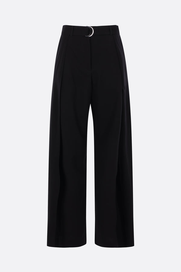 belted trousers in wool
