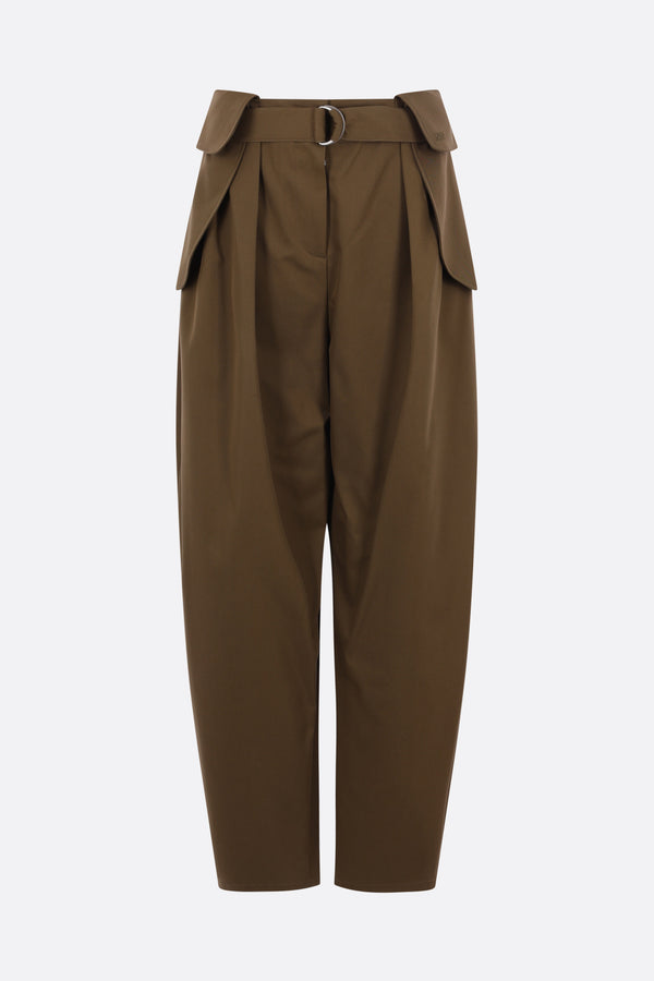 cotton and silk cargo trousers