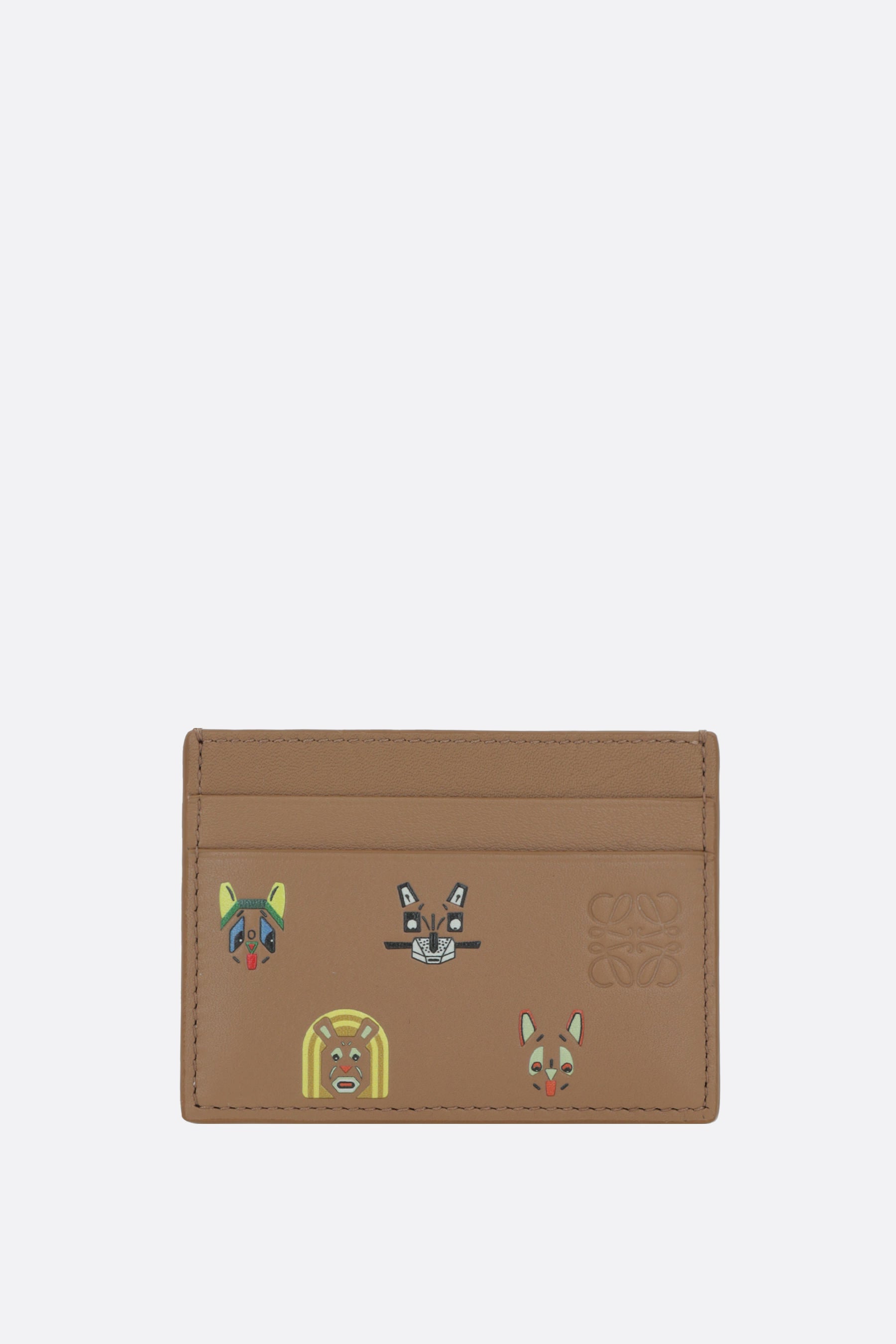 Cats plain cardholder in smooth leather