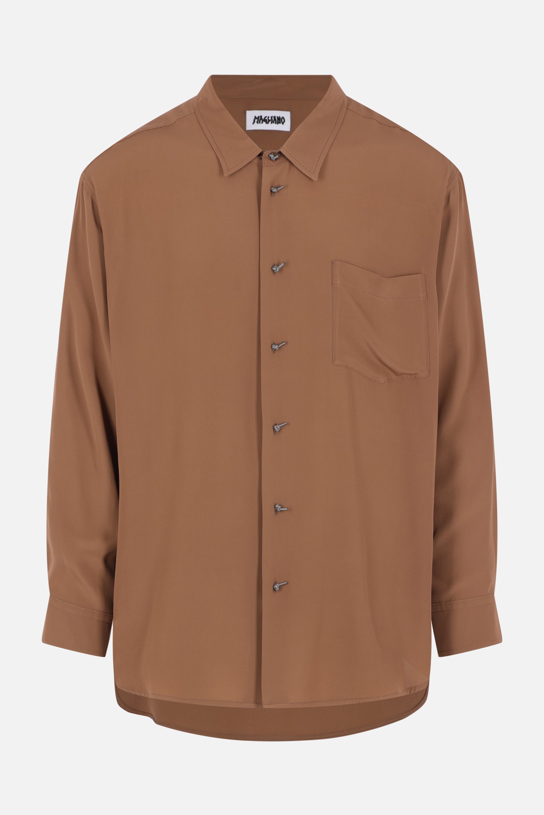 Trekking shirt in crêpe de chine