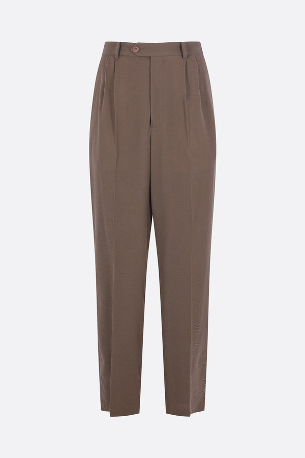 Classic trousers in herringbone wool blend