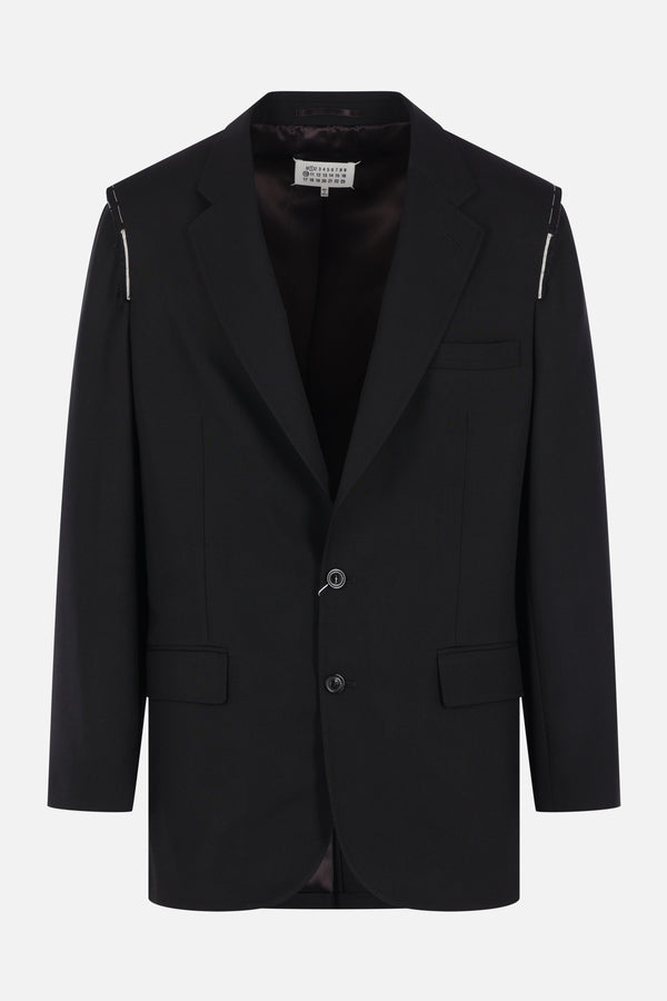 single-breasted jacket in wool