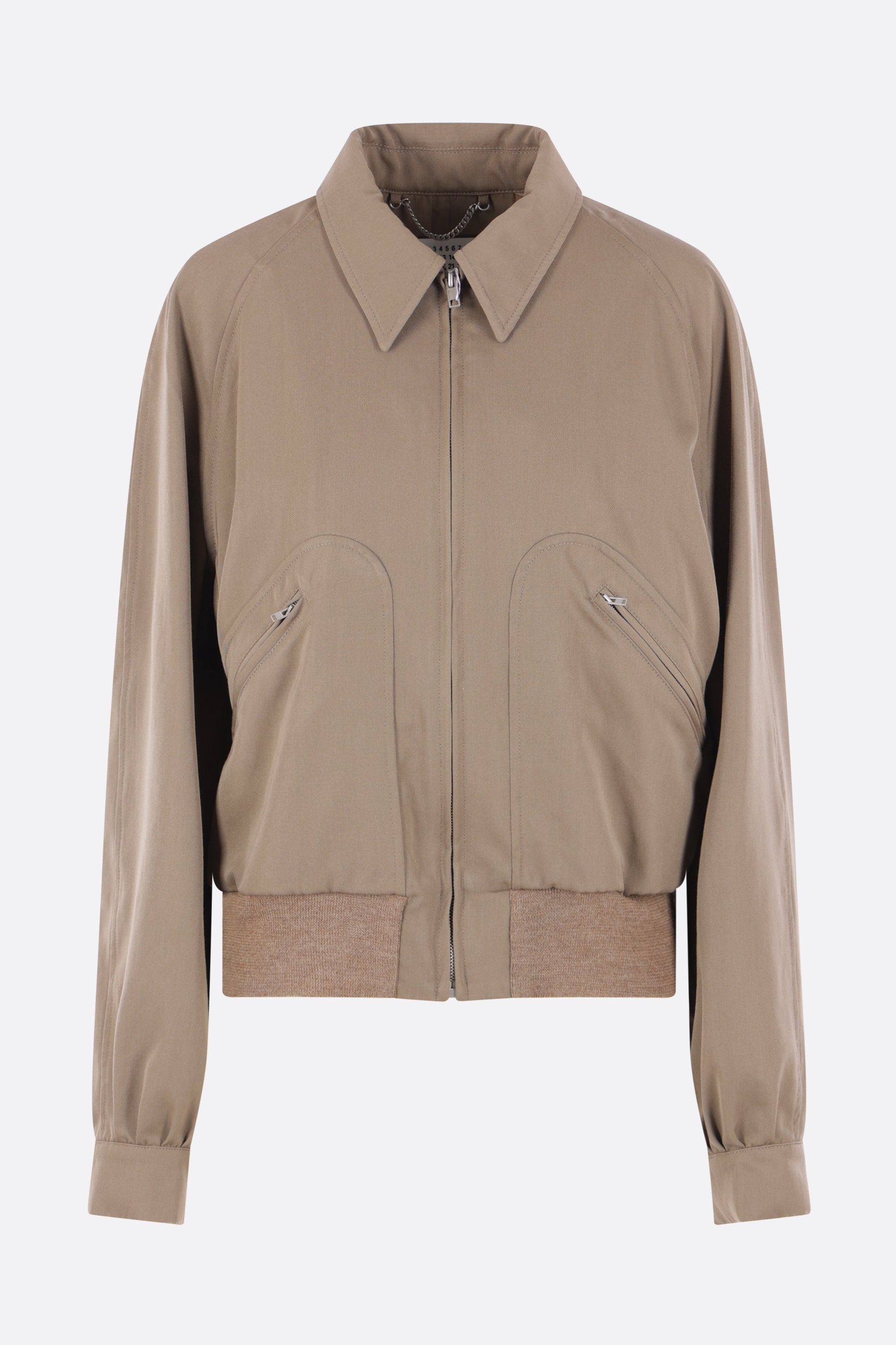 full-zip jacket in gabardine