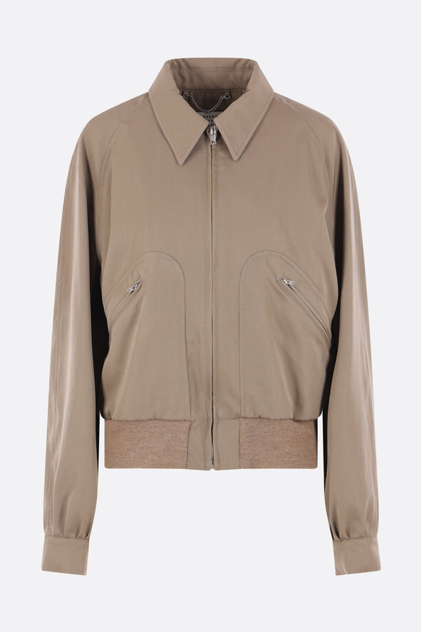 full-zip jacket in gabardine