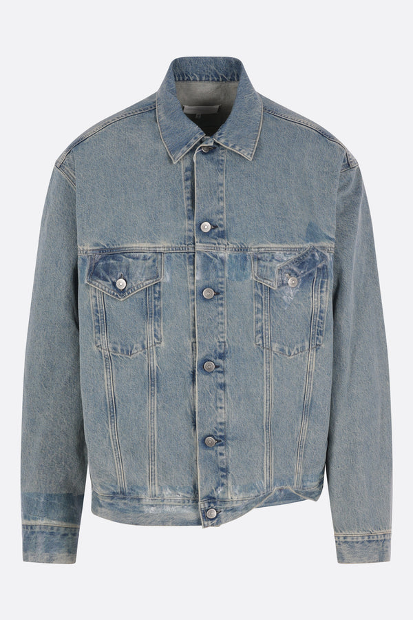 giubbotto in denim taped