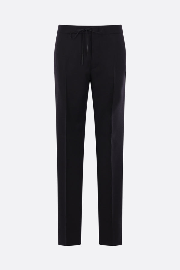 straight-leg trousers in wool