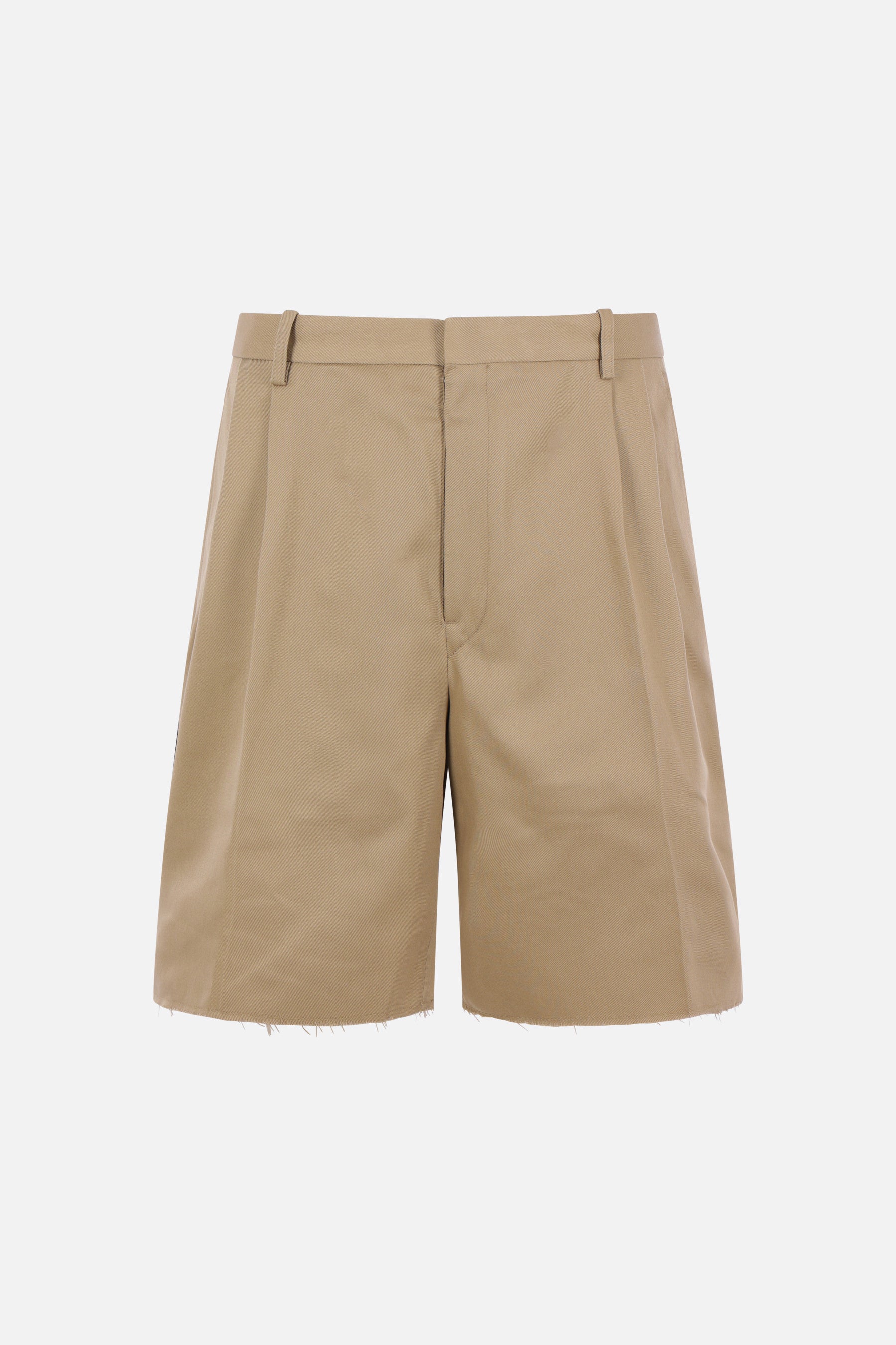 pantalone corto con pinces in drill