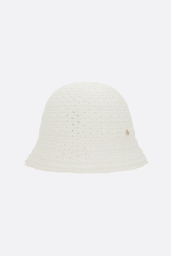 Lison bucket hat in openwork knit