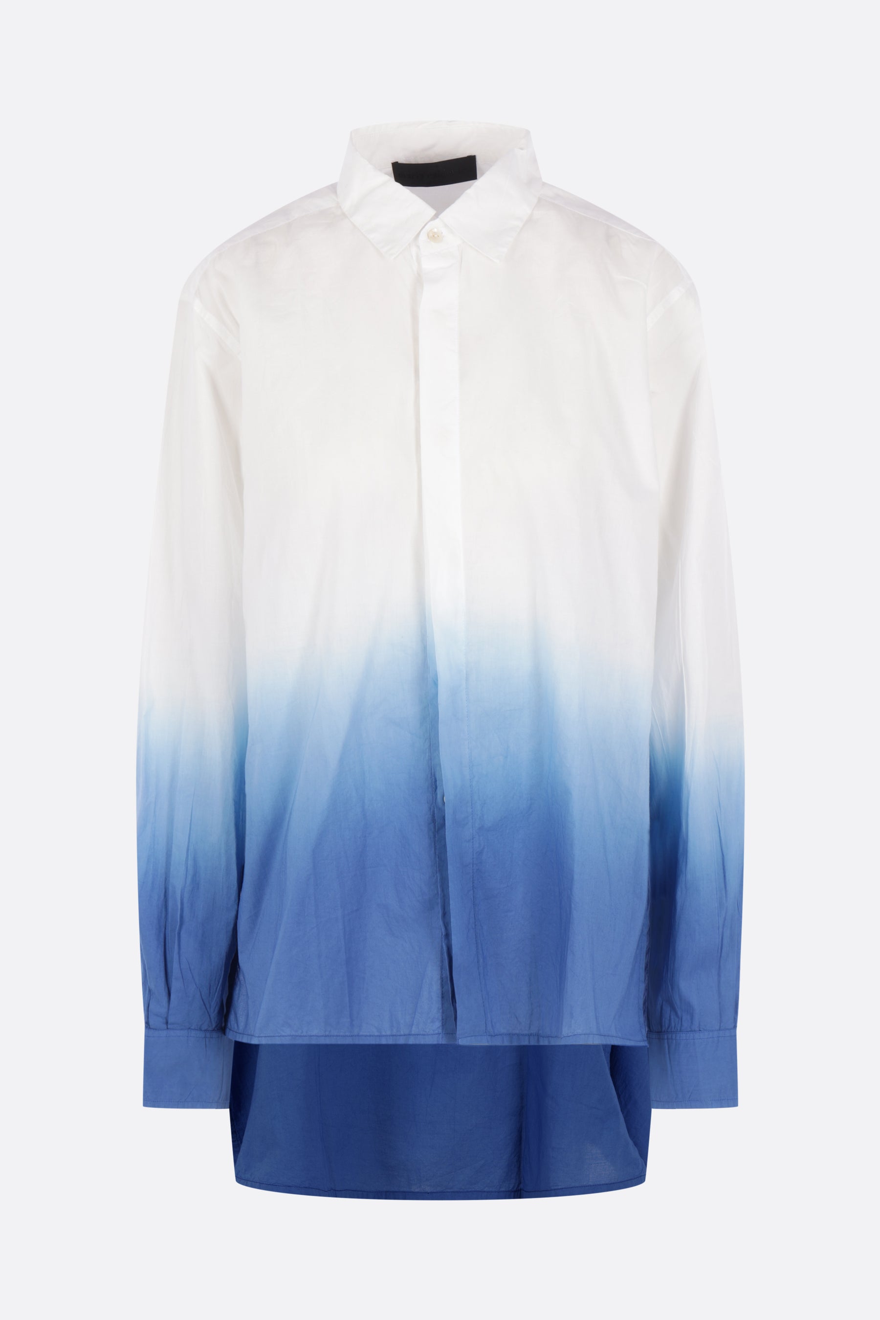 camicia in cotone stampa sfumata