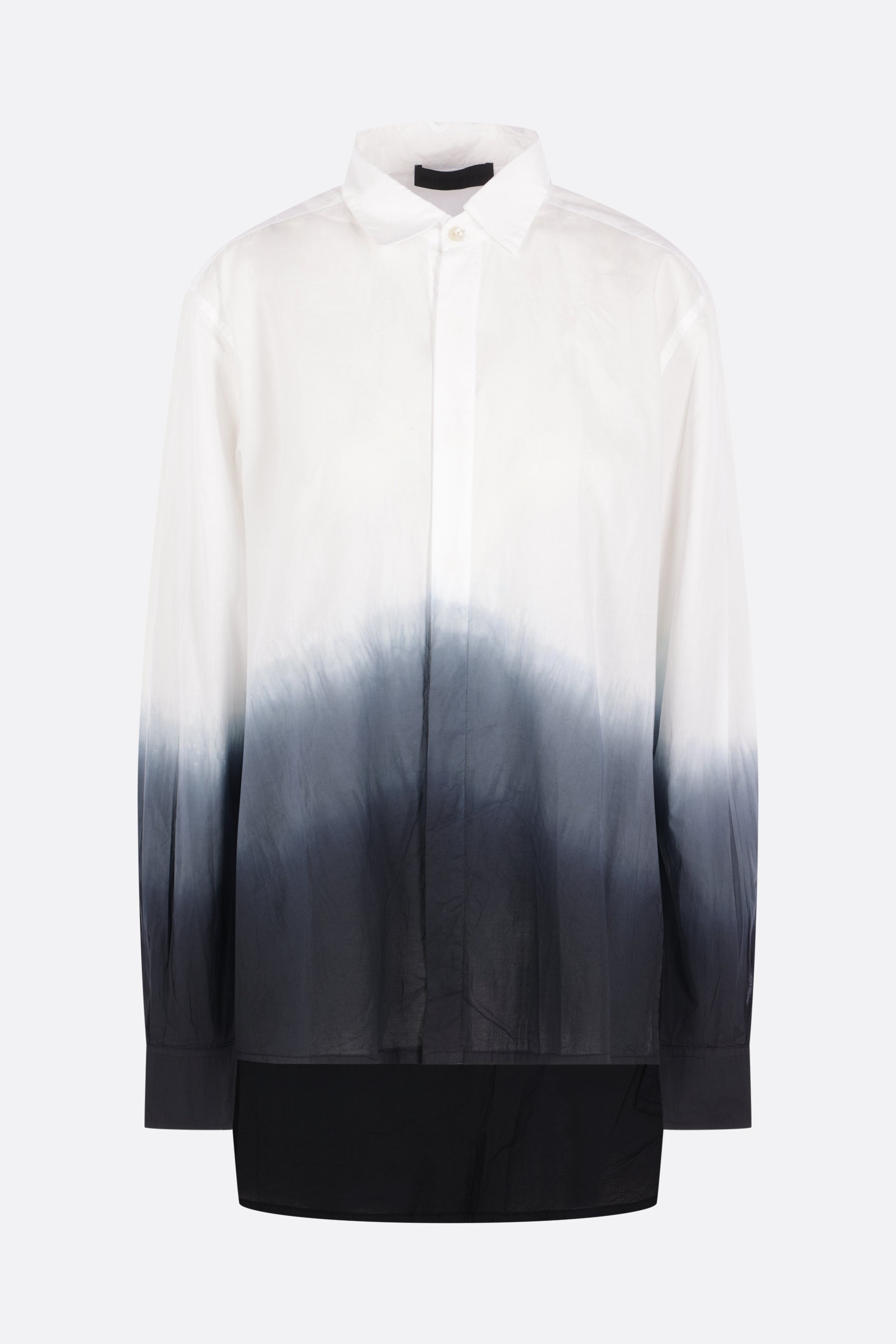 camicia in cotone stampa sfumata