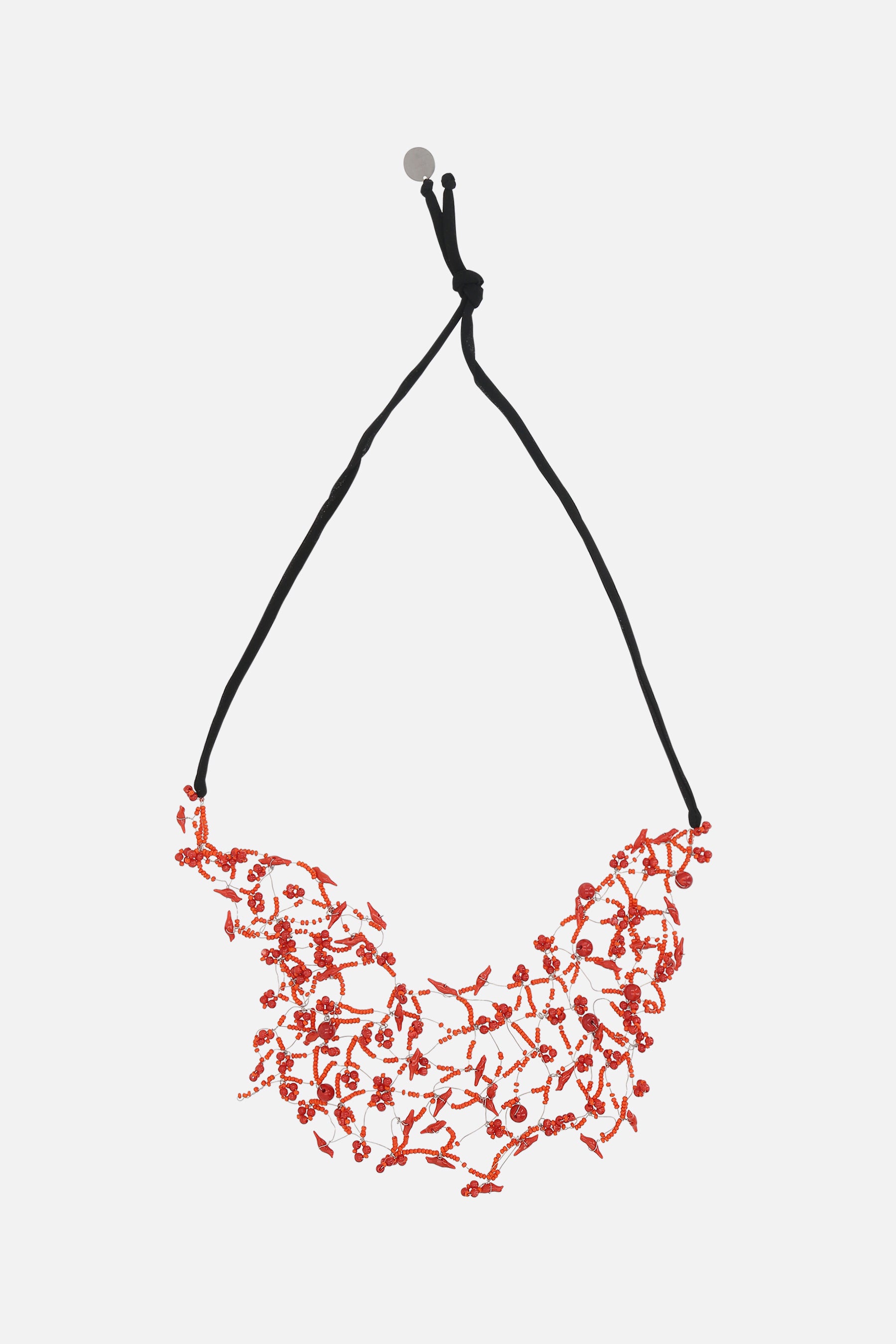 necklace with Murano glass and resin appliqués