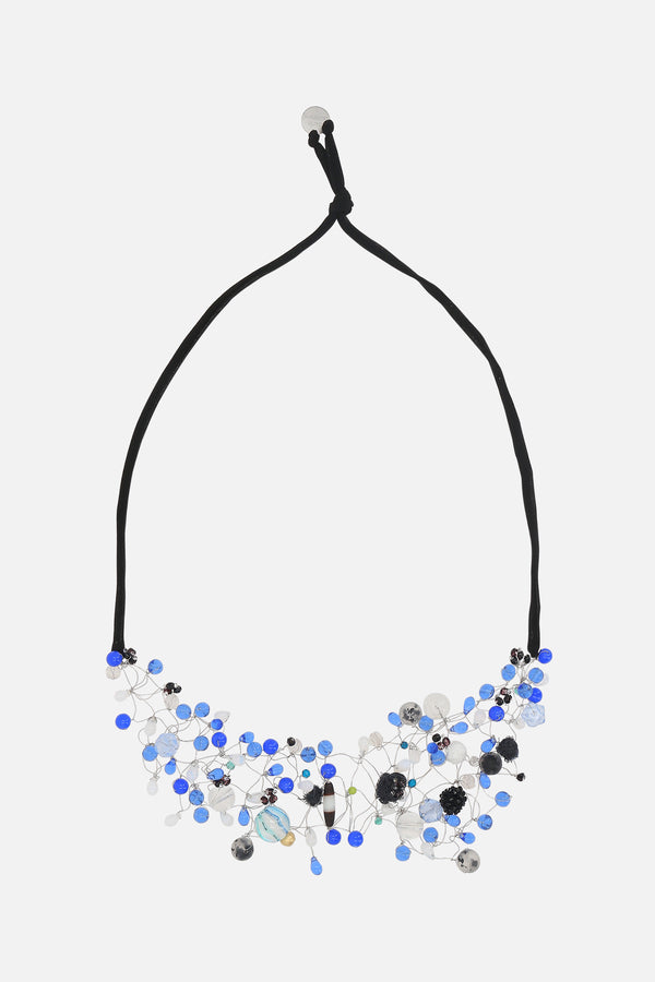 necklace with Murano glass and resin details