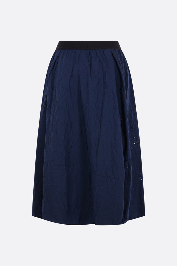Bell skirt in technical taffeta