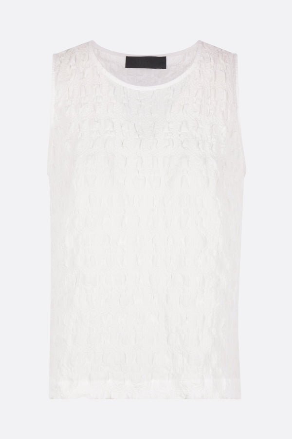 Basic sleeveless top in Sky Breeze fabric