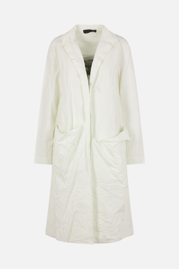 reversible duster in technical taffeta