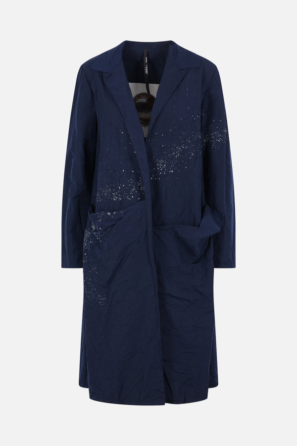 reversible duster in technical taffeta