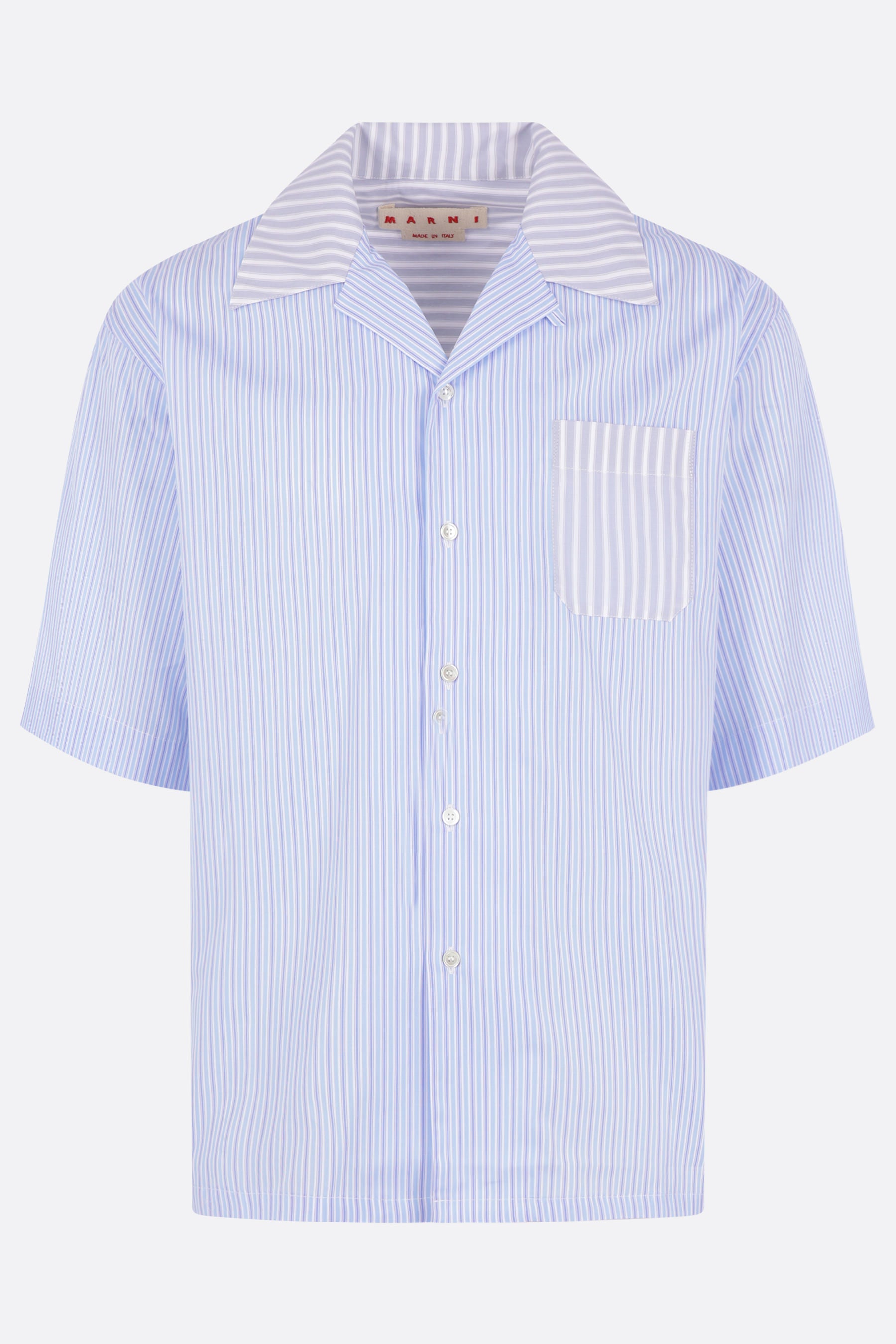 striped cotton bowling shirt