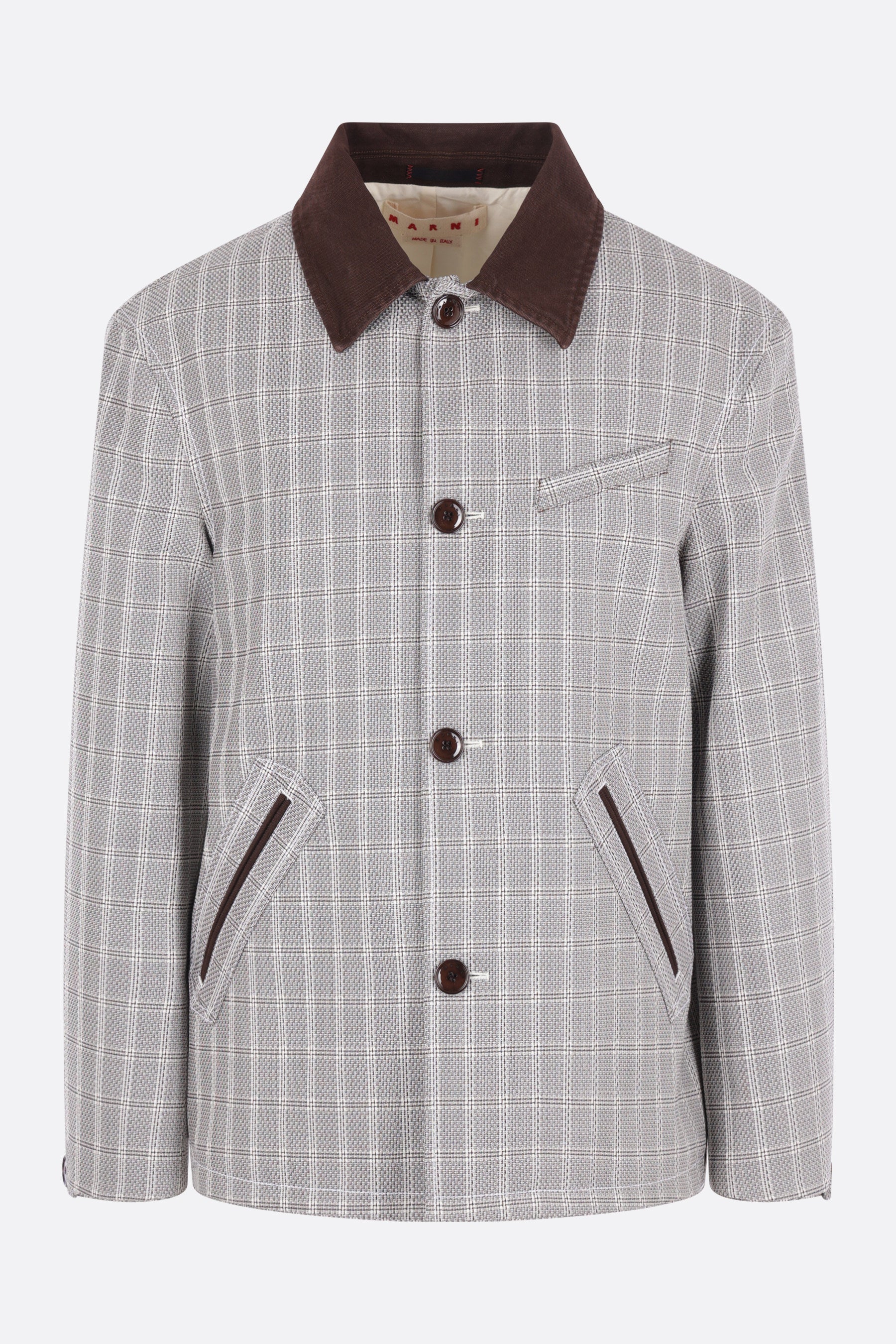 check wool workwear jacket