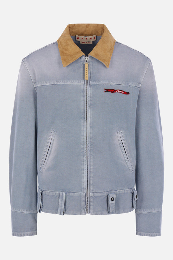 full-zip jacket in canvas