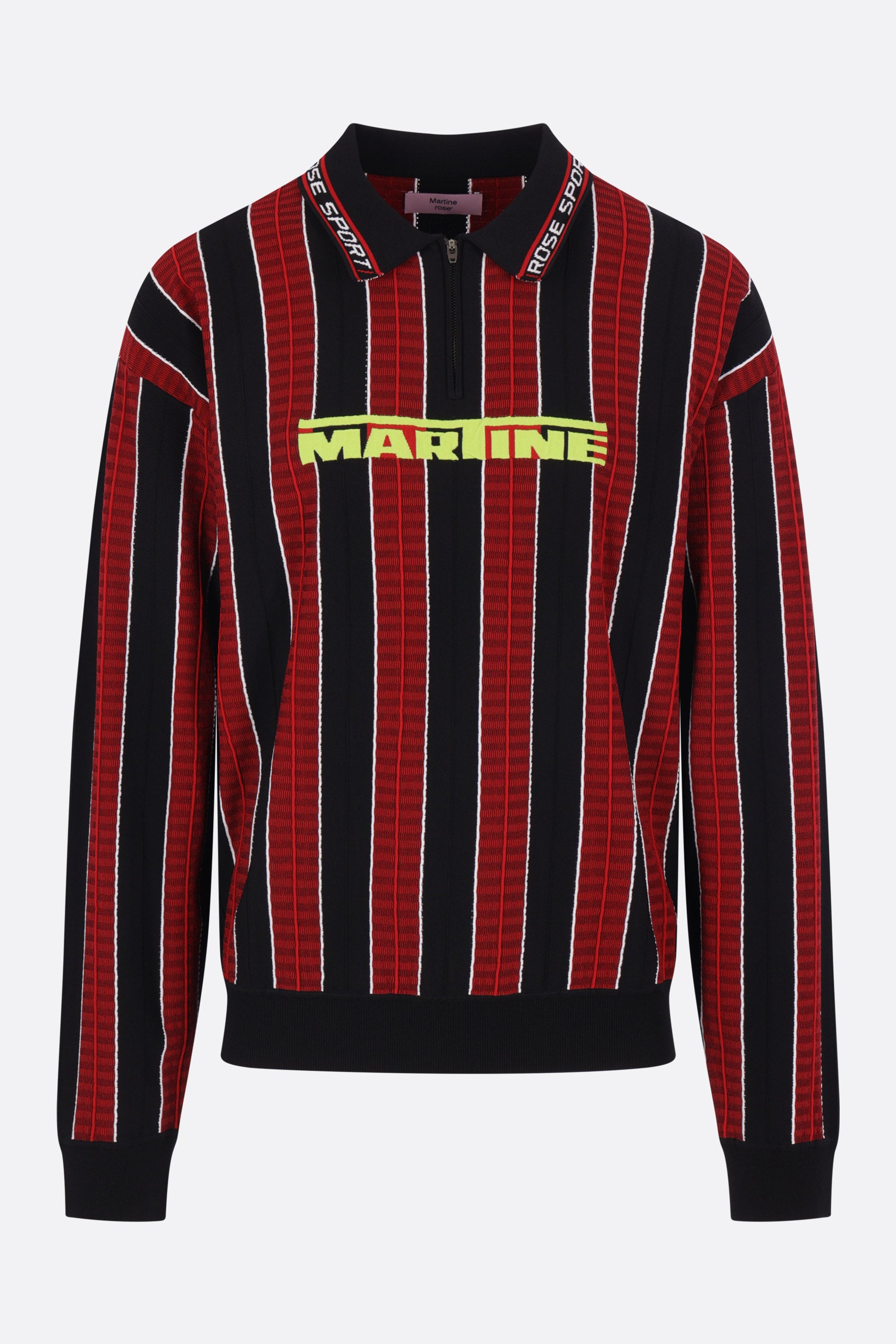 Logo long-sleeve polo shirt in technical knit