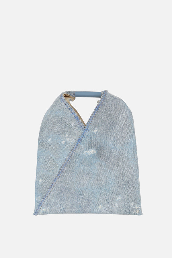 Japanese small bag in denim-effect coated canvas