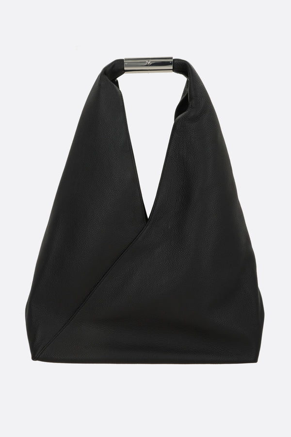 Japanese medium handbag in grainy leather