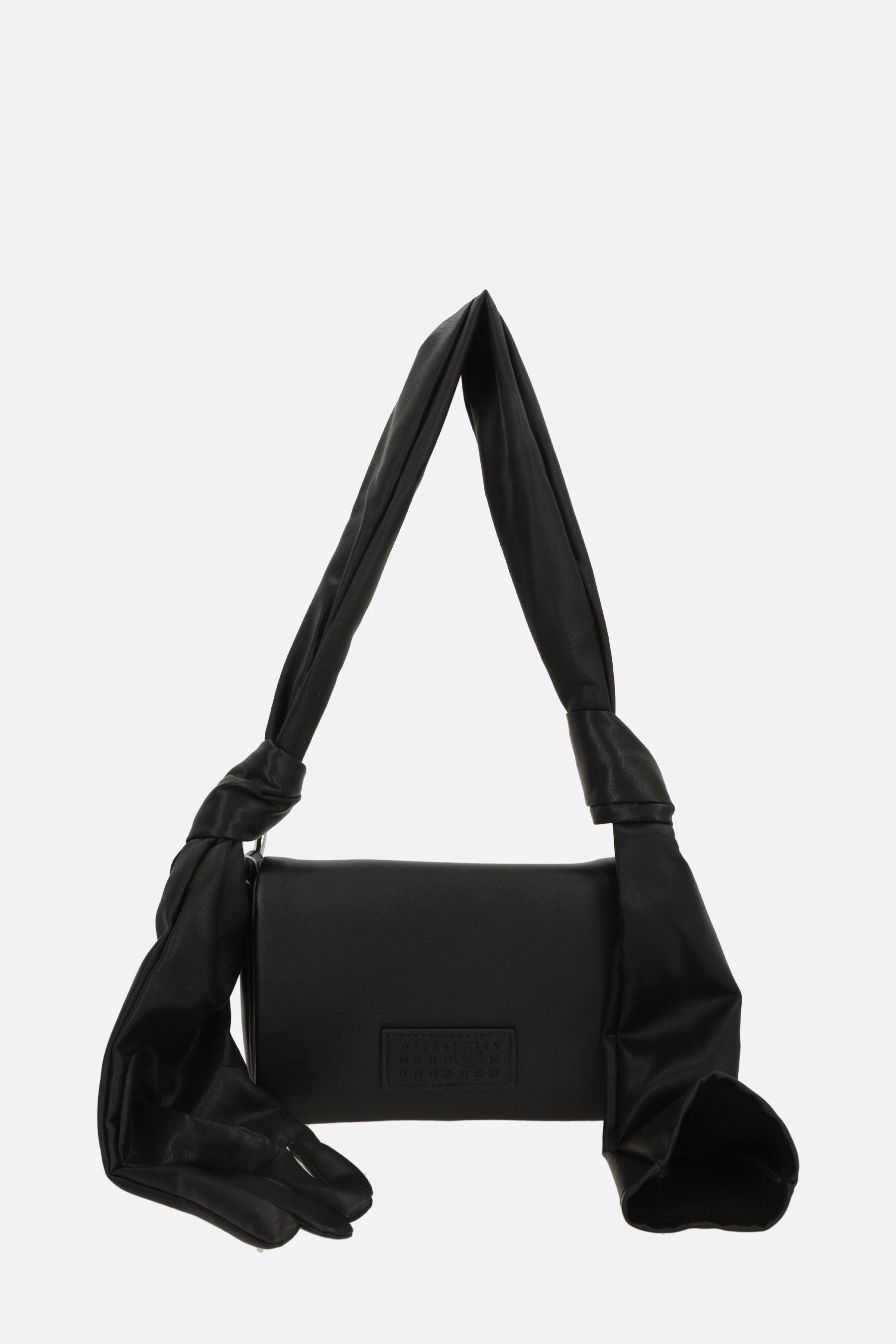 Glove small shoulder bag in faux leather