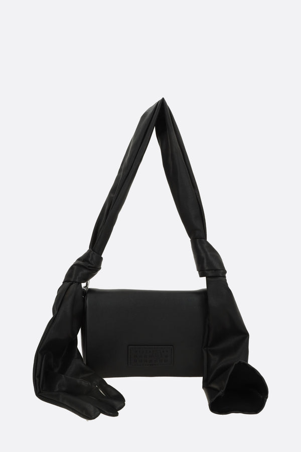 Glove small shoulder bag in faux leather