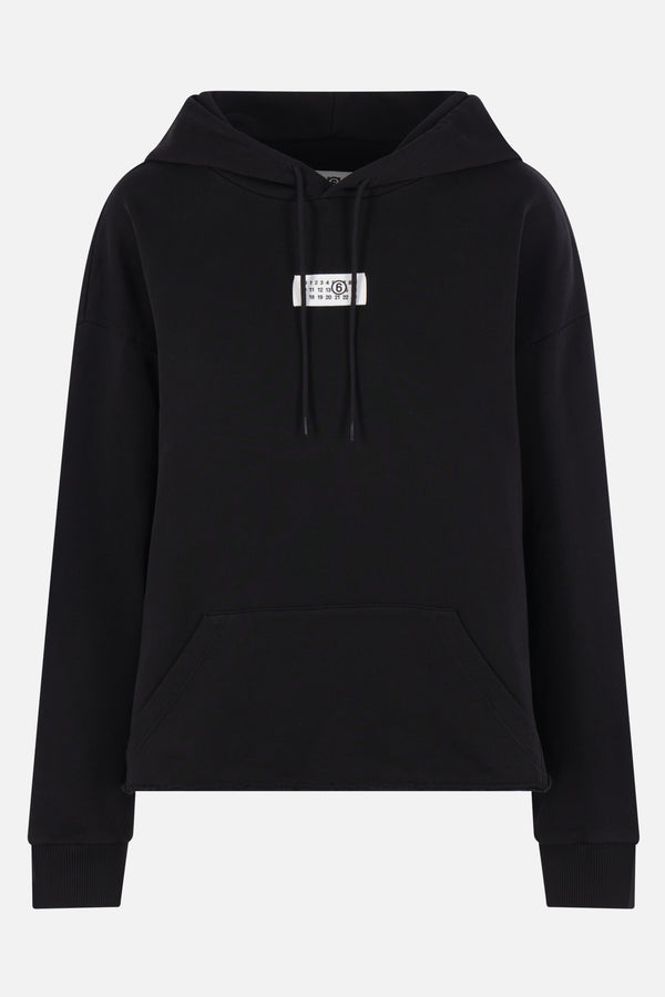 jersey hoodie with numeric signature patch