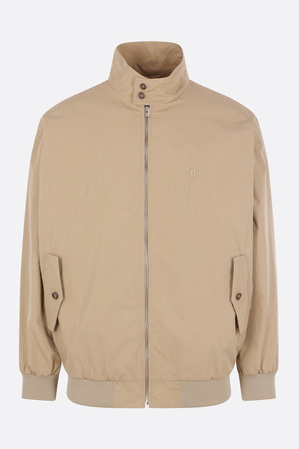 cotton blend bomber jacket with 6 embroidery