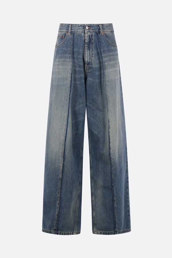 wide-leg jeans in denim