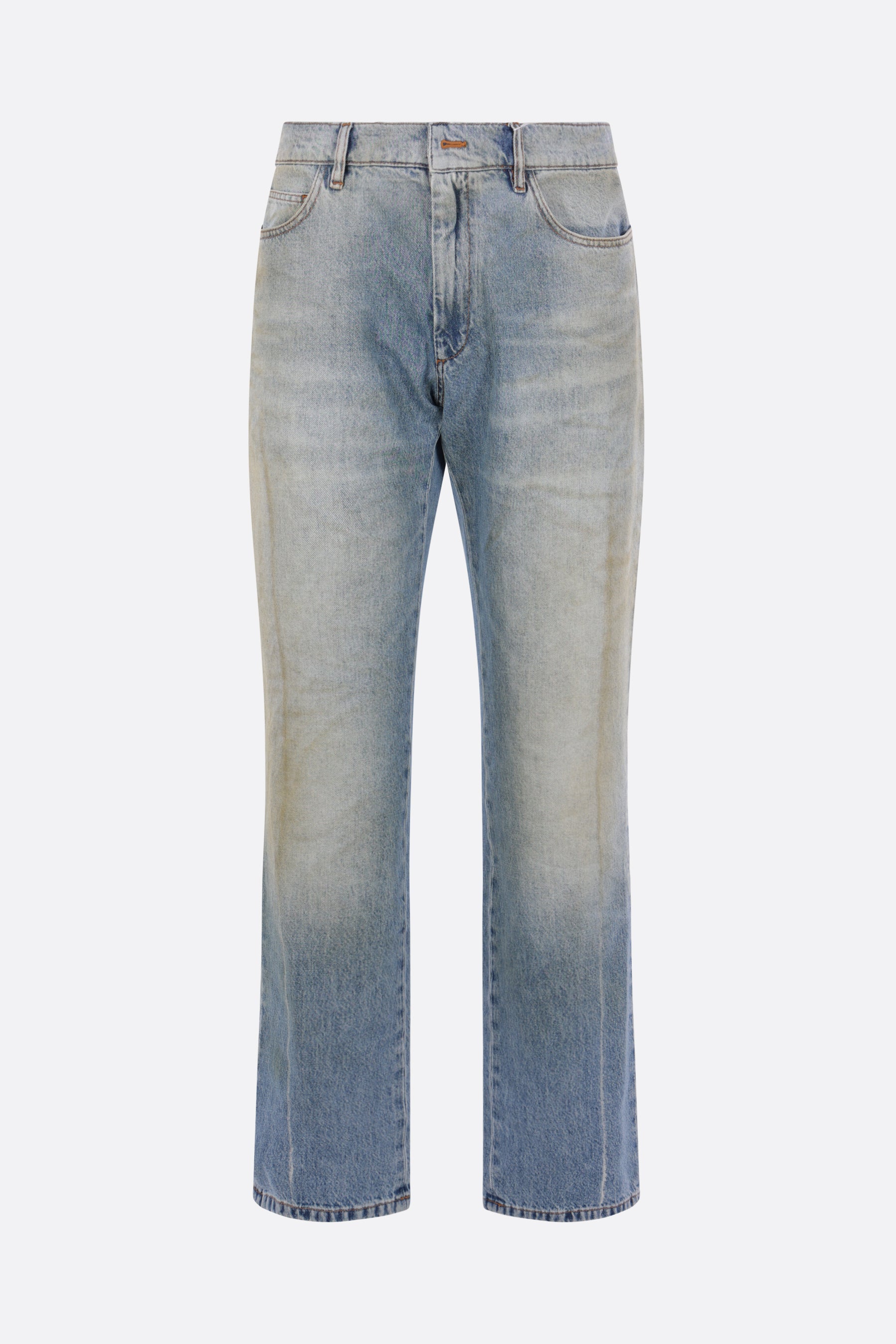 straight-leg jeans in denim
