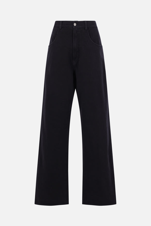 wide-leg trousers in jersey