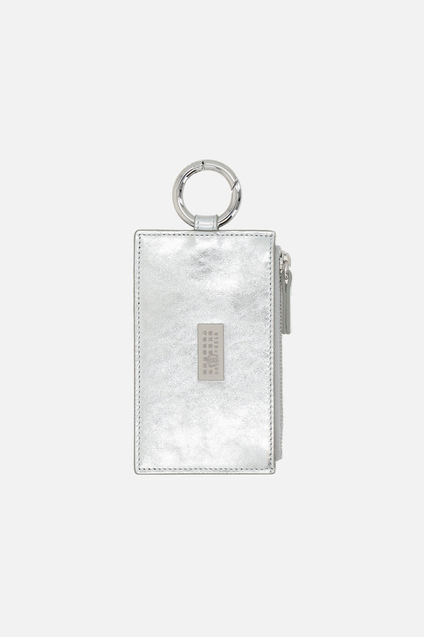 Numeric card case in laminated leather