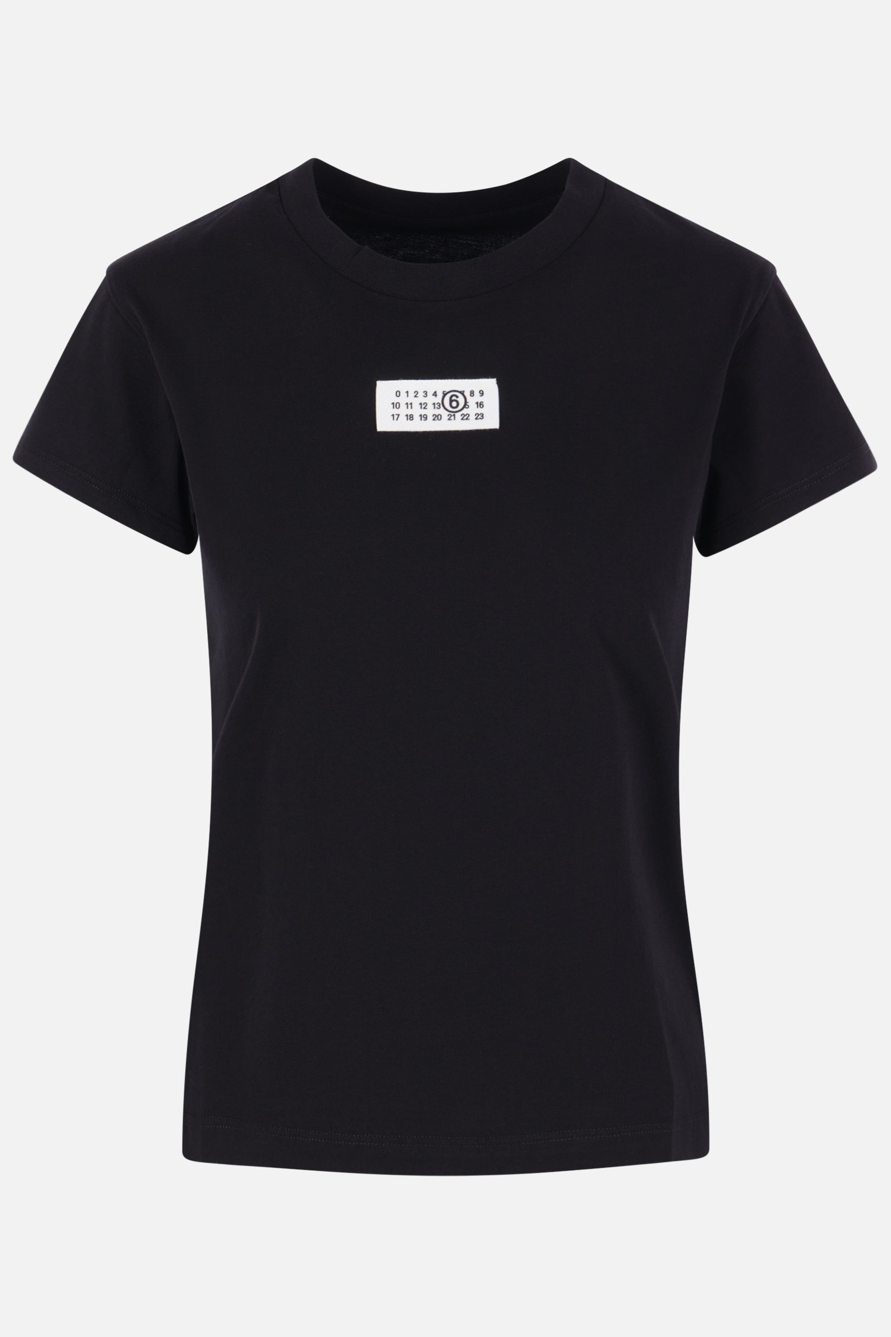 cotton t-shirt with numeric signature patch