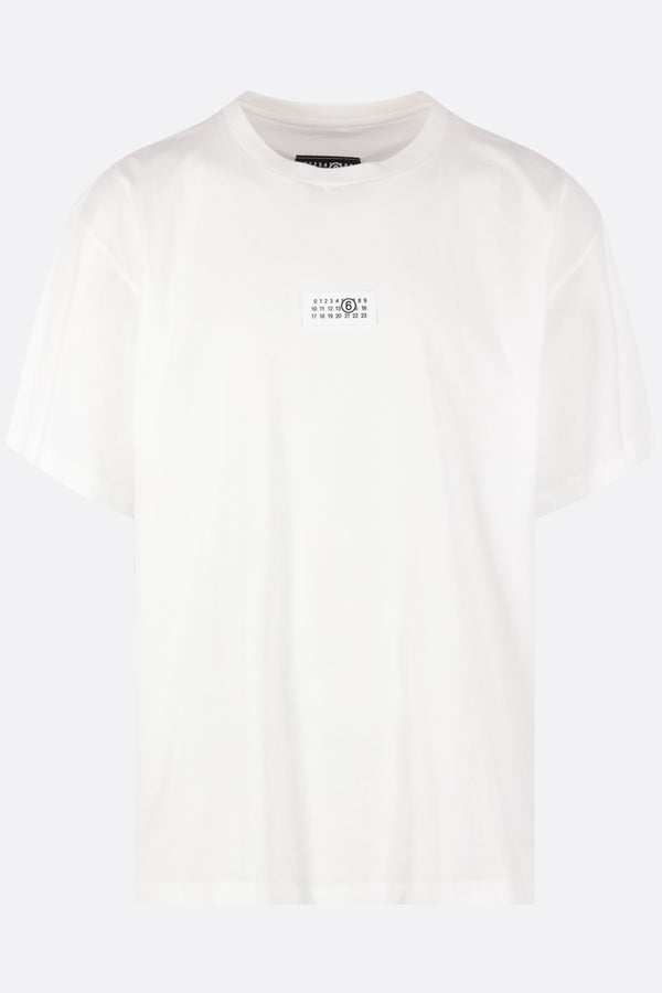 cotton t-shirt with numeric signature patch