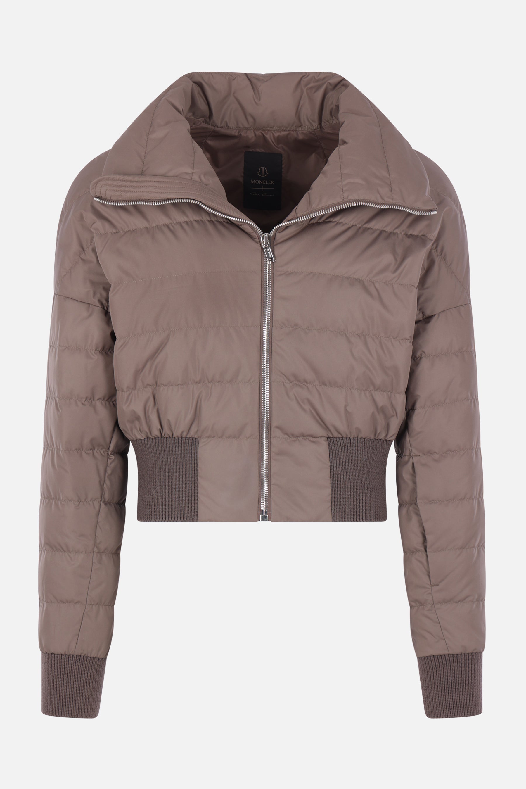 cropped down jacket in nylon