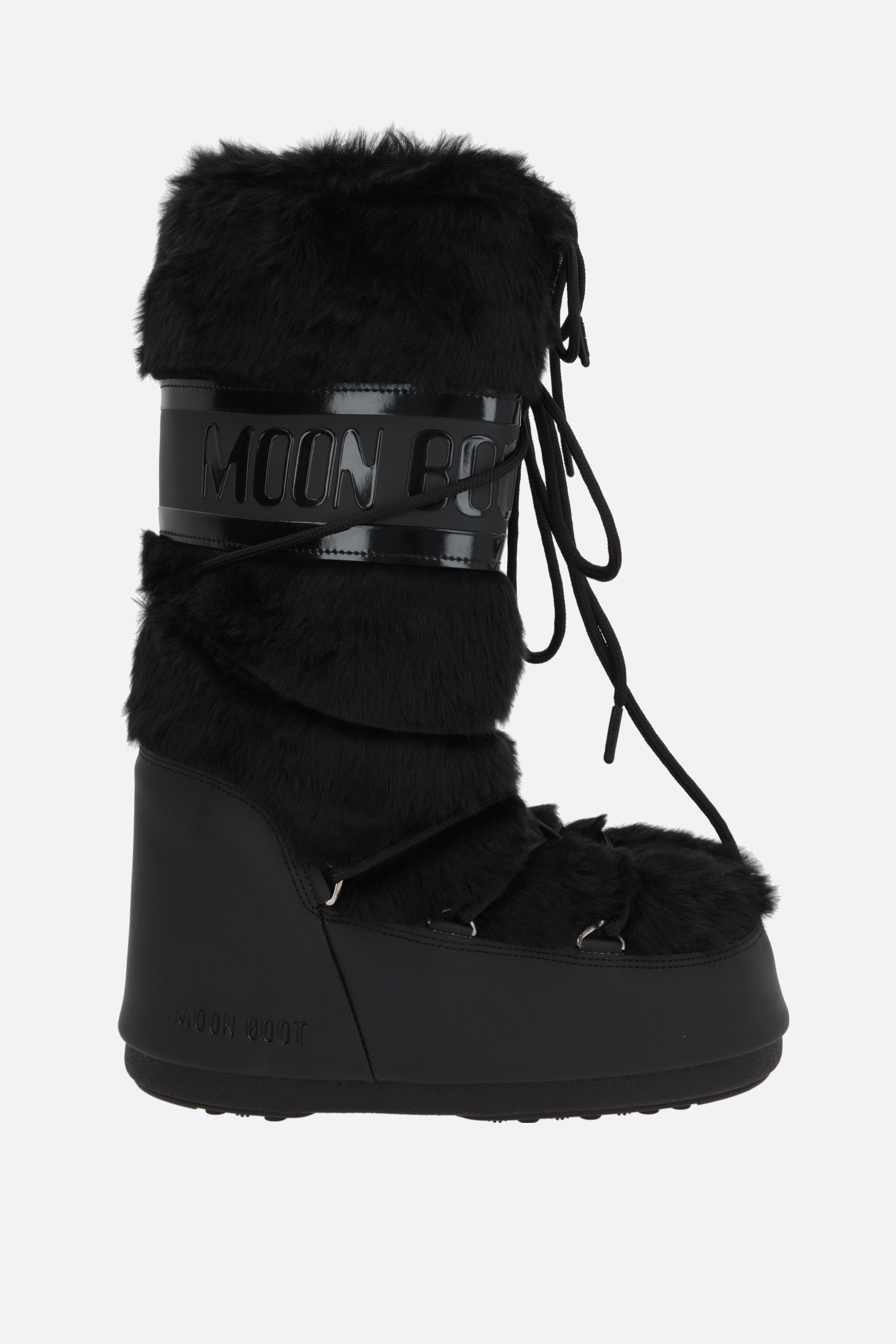 Icon high-top snow boots in faux fur