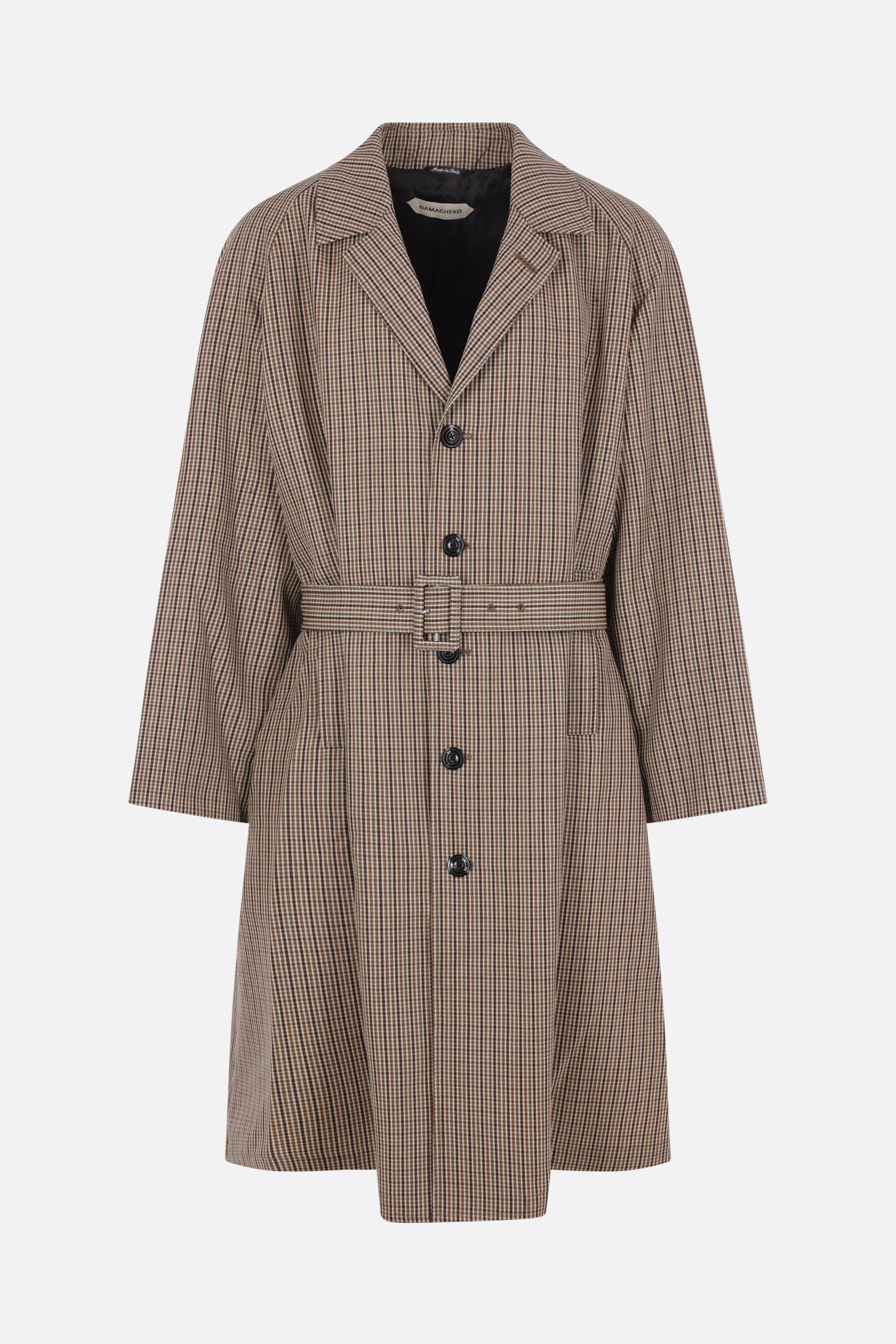 Fand coat in check wool