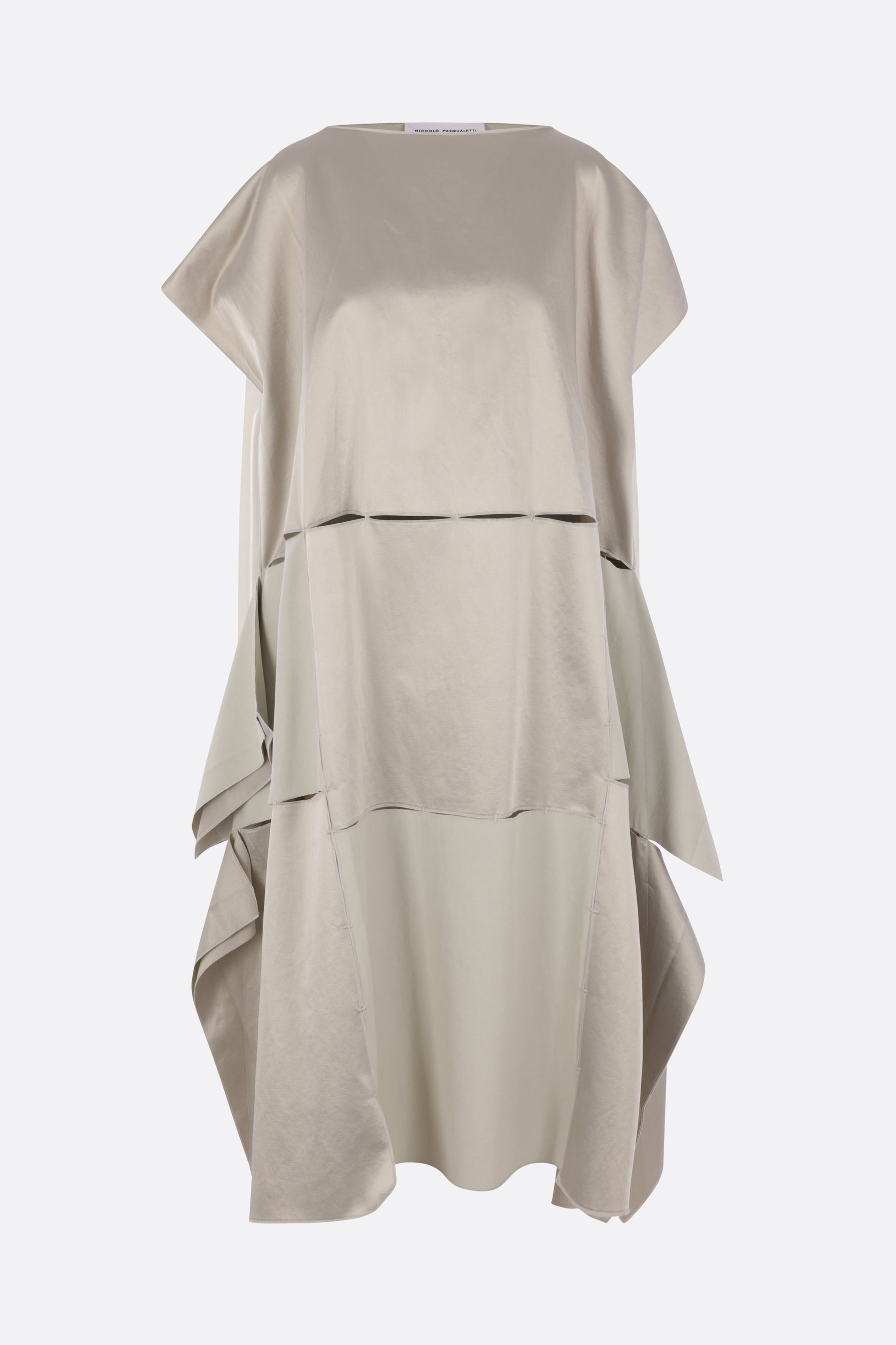Cace midi dress in satin and crepe