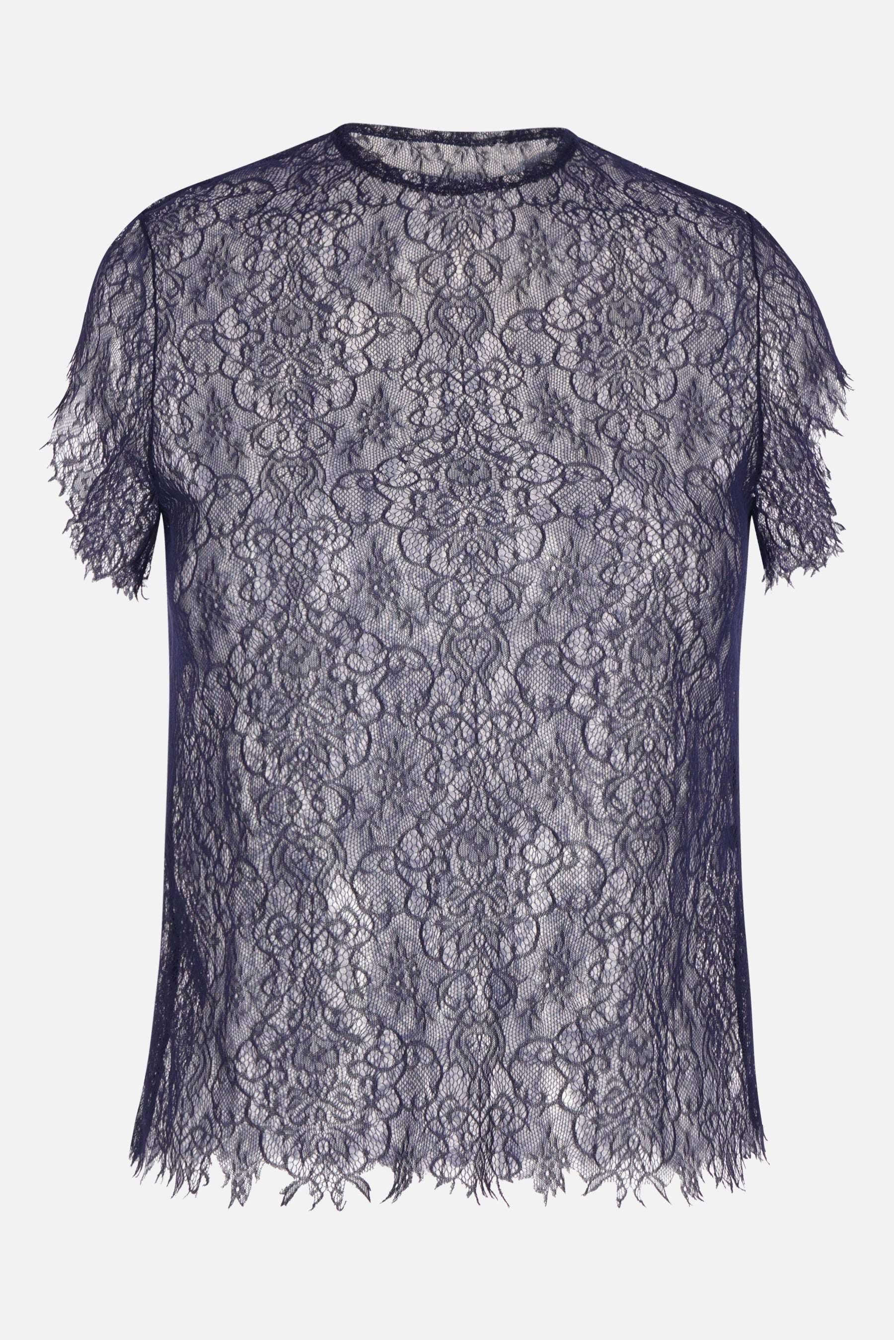 short-sleeve top in Seagull lace