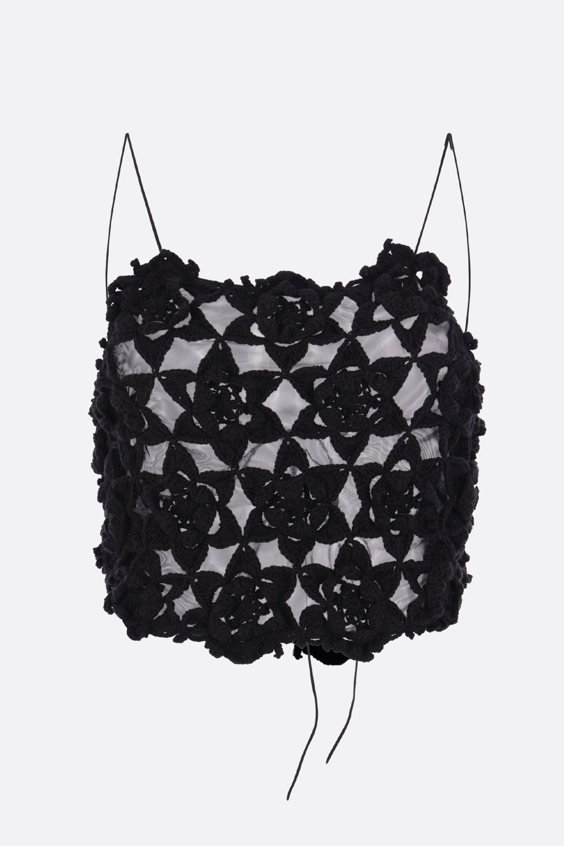 3D crochet cropped top
