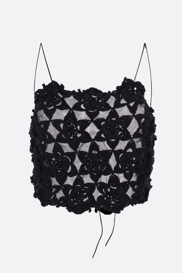 3D crochet cropped top
