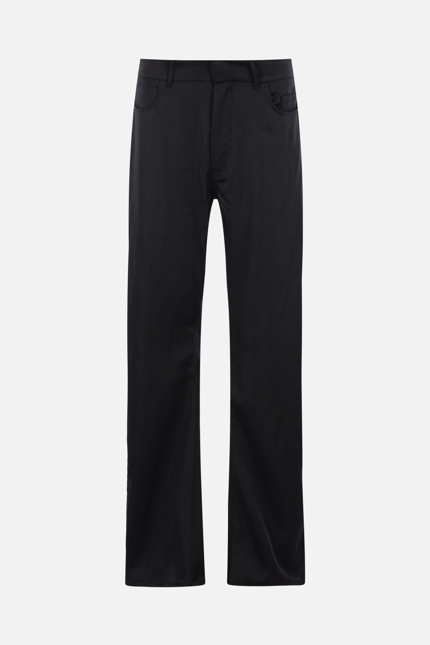 satin flared trousers