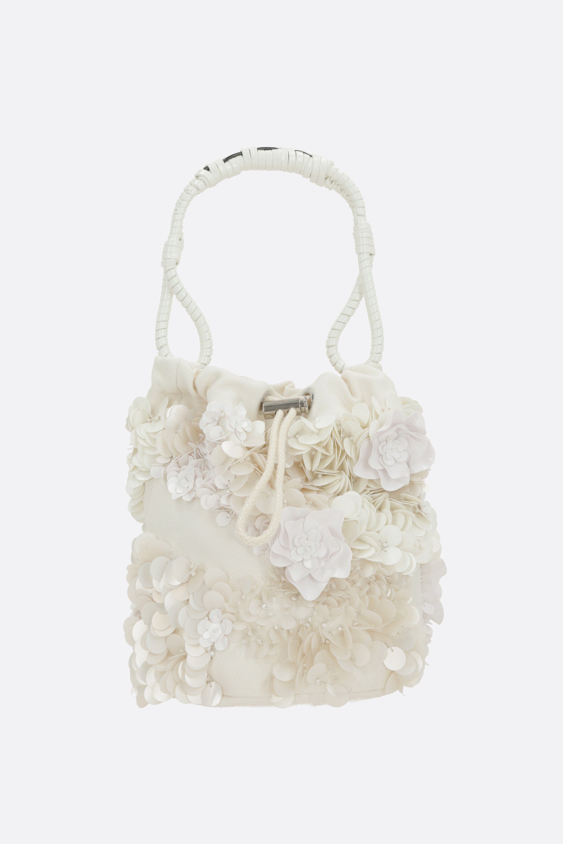 drill bucket bag with sequins