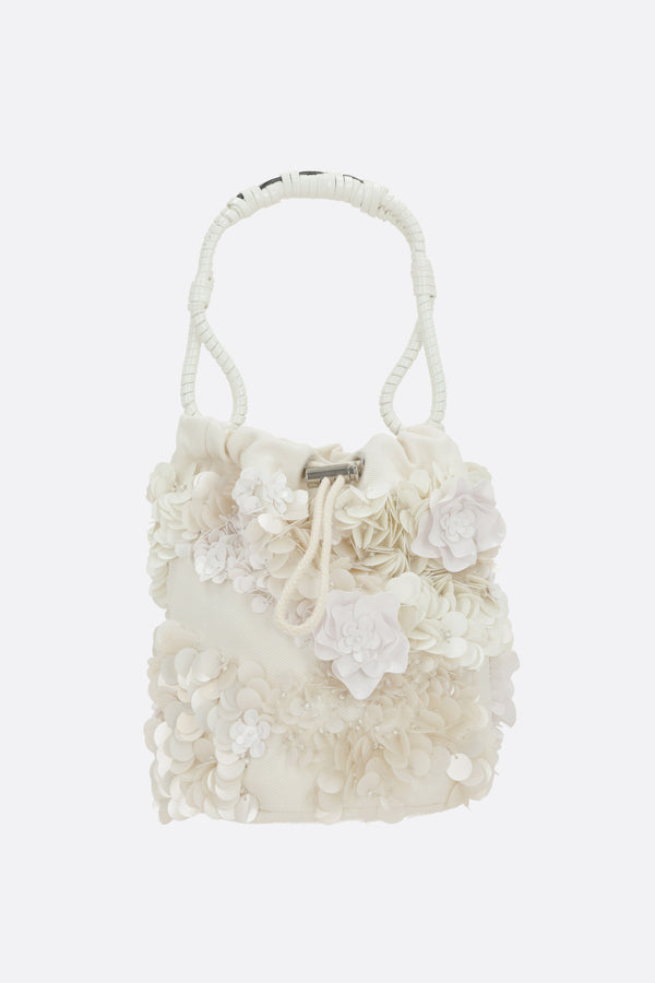 drill bucket bag with sequins