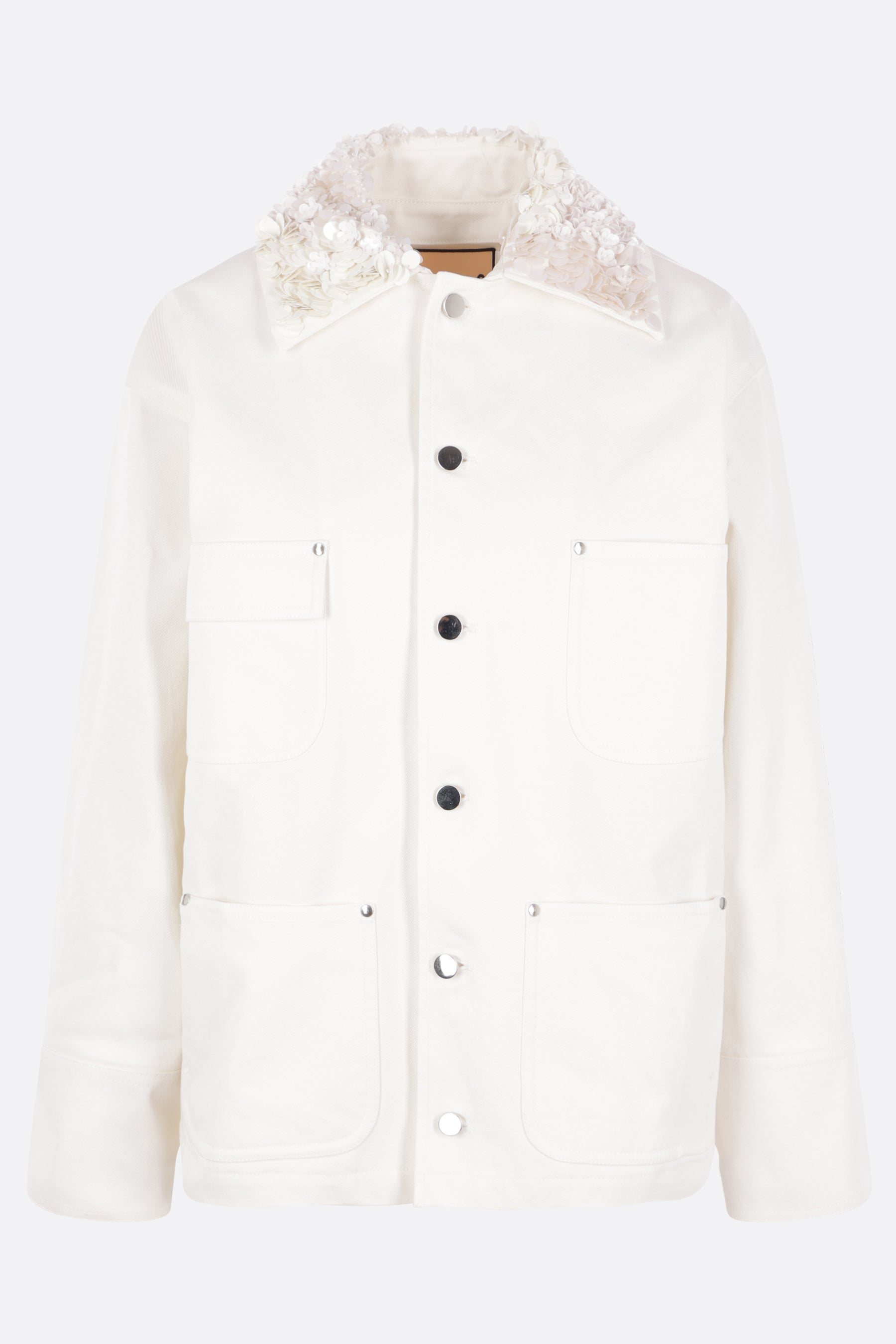 giacca workwear in drill con paillettes