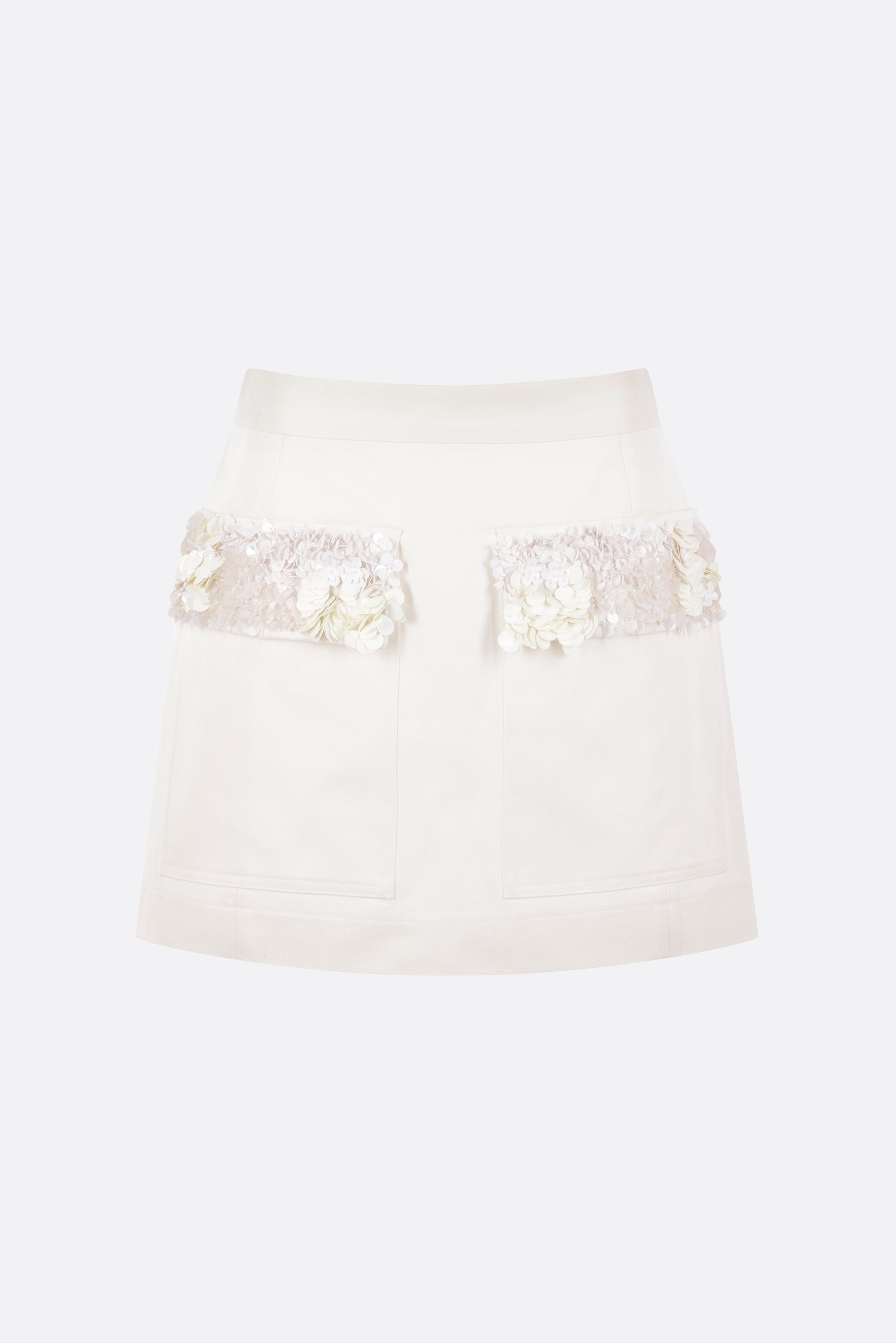 drill mini skirt with sequins