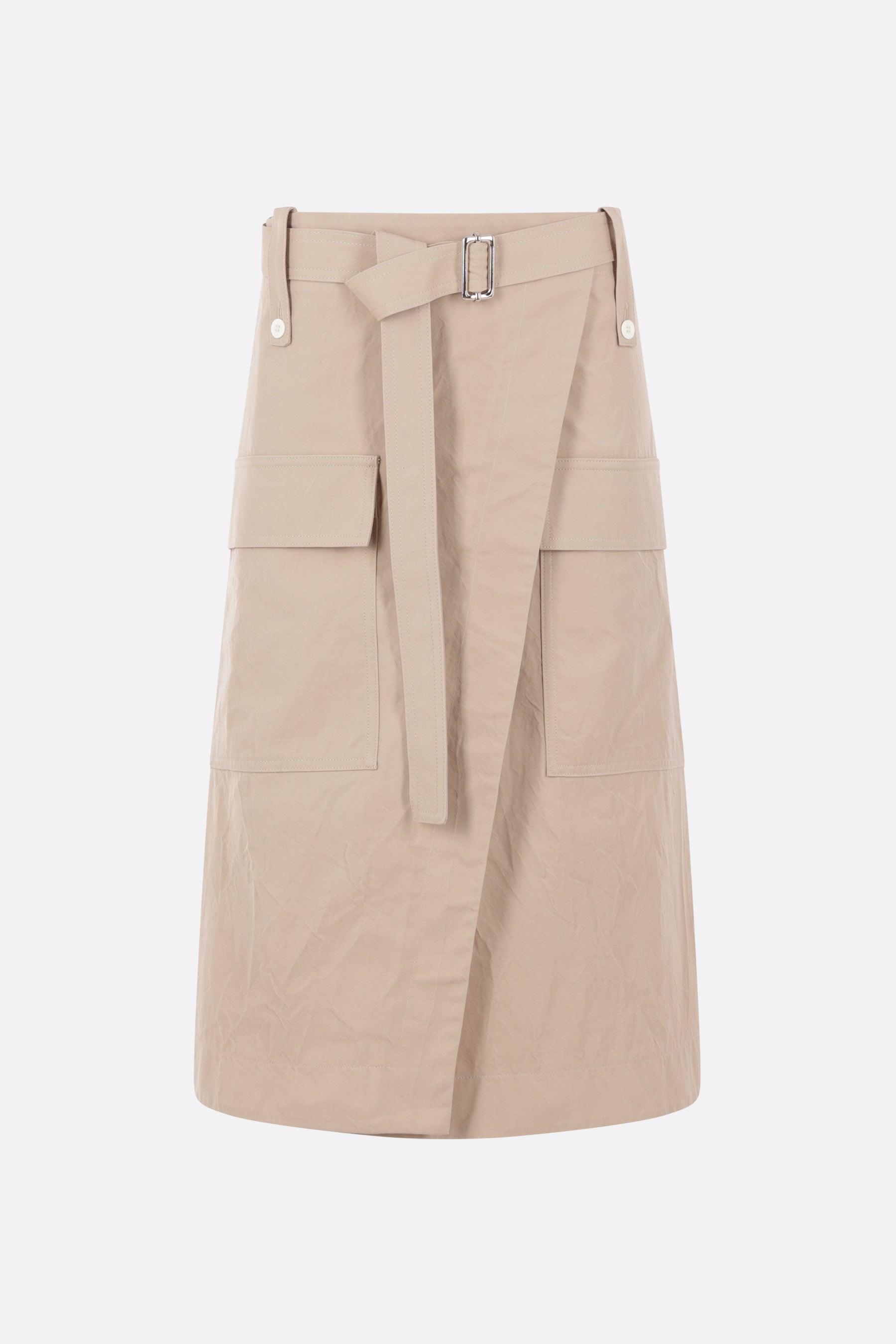 technical twill wrap skirt