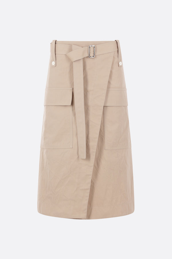 technical twill wrap skirt